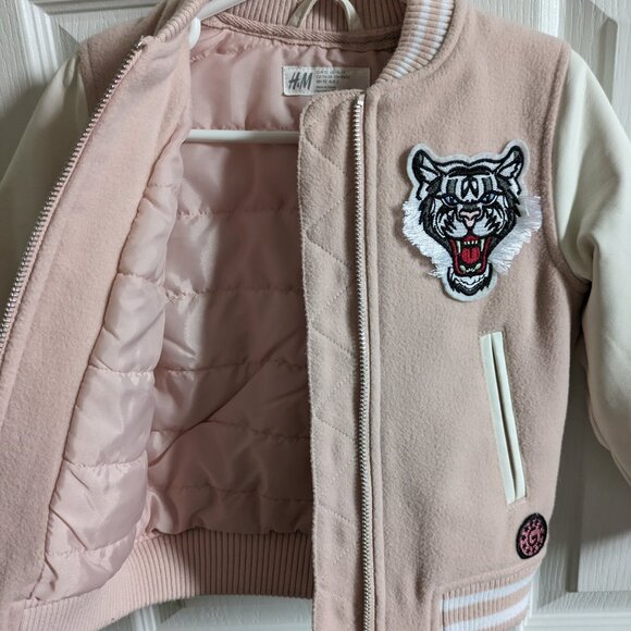 H&M Toddler Light Pink Baseball Jacket - Picture 3 of 8